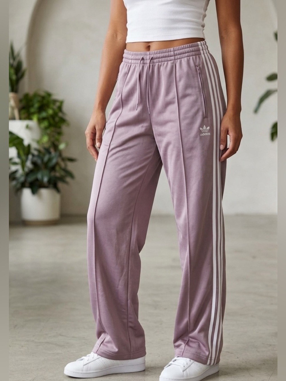 Women's Adidas Parley Ocean Plastic Track Pants - Purple - Size Large